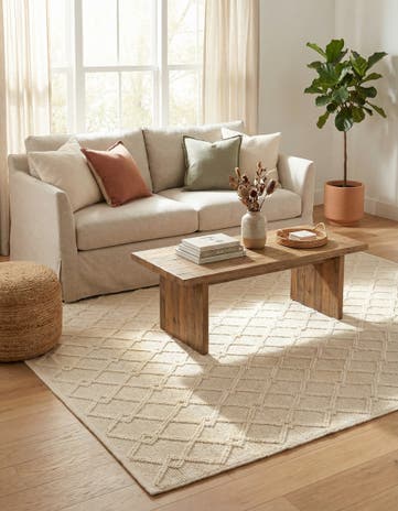Vanilla Bean Hand Knotted Jill Zarin Dorset Square Rug
