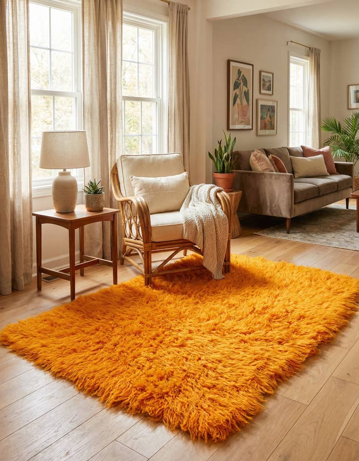 Detail image of  2' 8 x 4' 2  Hand Knotted Moroccan Wool Rug