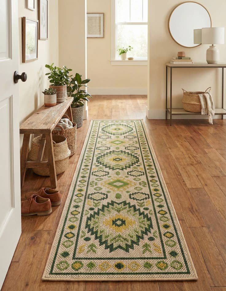 Detail image of 2' x 8'  Washable Baja Indoor / Outdoor Runner Rug