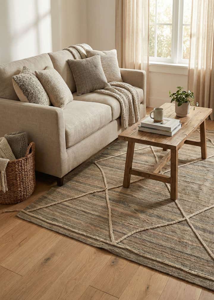 4' 5 x 6' Hand Knotted Moroccan Wool Rug