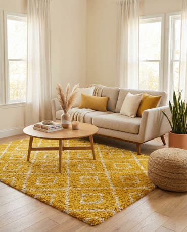  6' x 9' Lattice Shag Rug