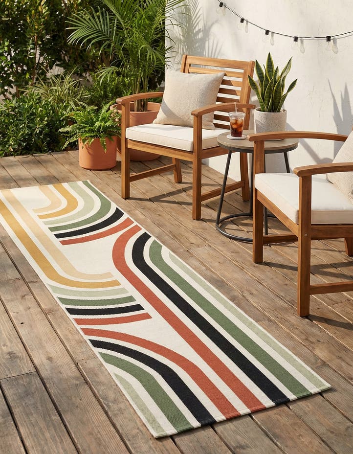2' x 8' Easy-Clean Modern Indoor / Outdoor...