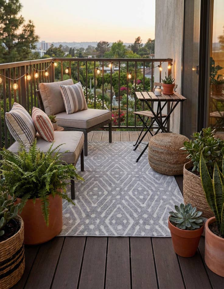 Detail image of 1' 8 x 1' 8  Washable Sabrina Soto Ella Indoor / Outdoor Sample Rug