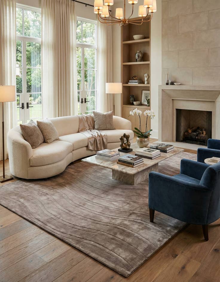 Detail image of 9' 10 x 13' 1  Hand Knotted Darya Wool Rug