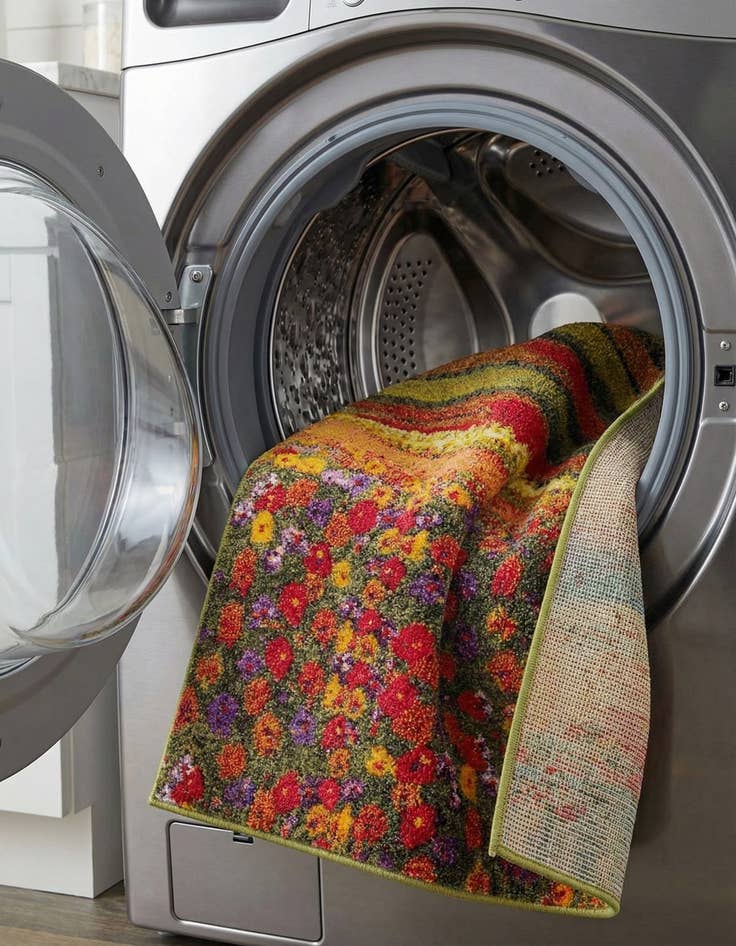 Detail image of  2' 7 x 10'  Washable Hyacinth Runner Rug