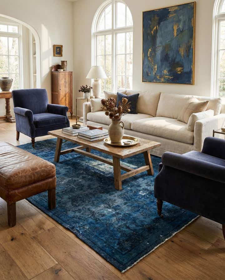 5' 7 x 8' 2 Hand Knotted Ultra Vintage Persian Wool Rug