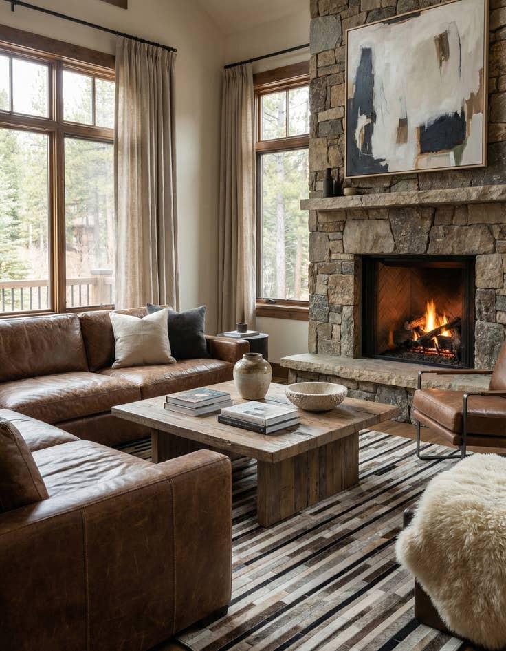 Detail image of  5' 1 x 8' Cowhide - Patchwork Rug