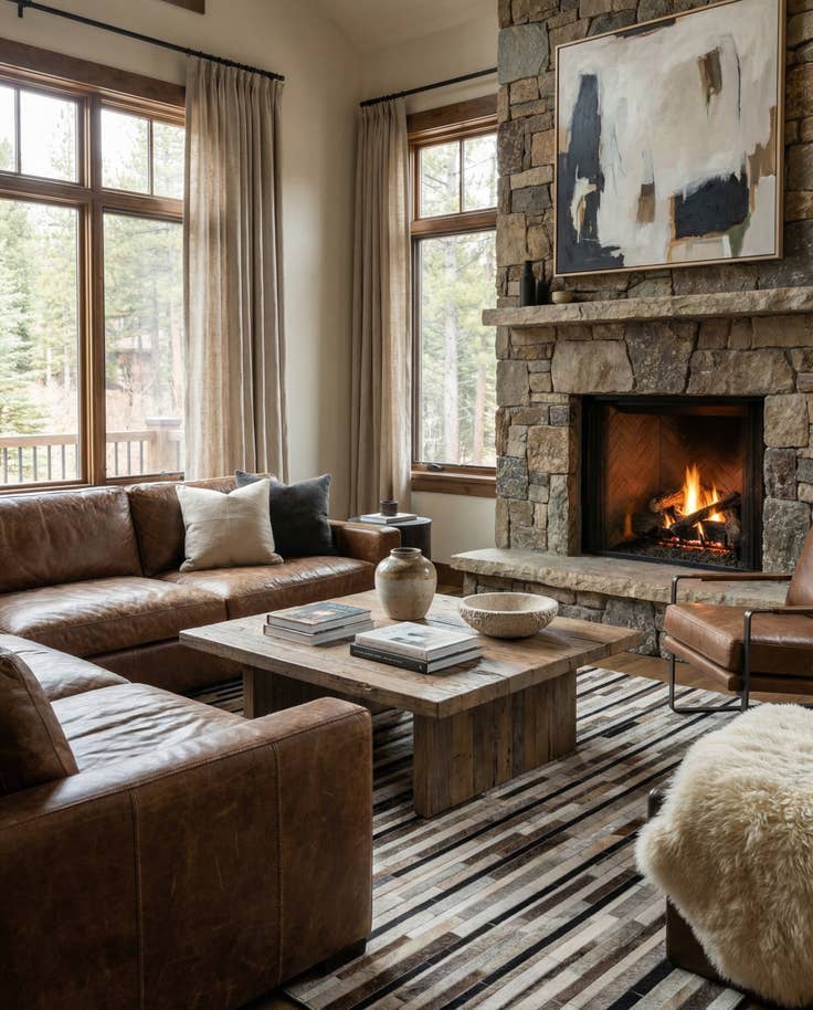 Detail image of 5' 1 x 8' Cowhide - Patchwork Rug