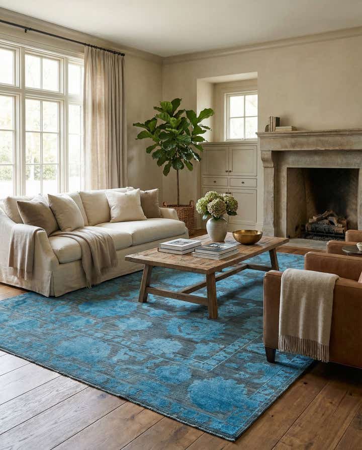 9' x 12' 1 Hand Knotted Oushak Wool Rug