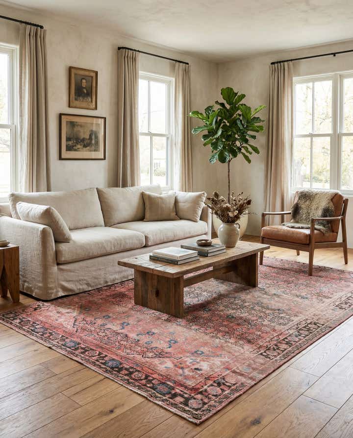 5' 2 x 9' 10 Hand Knotted Ultra Vintage Persian Wool Rug