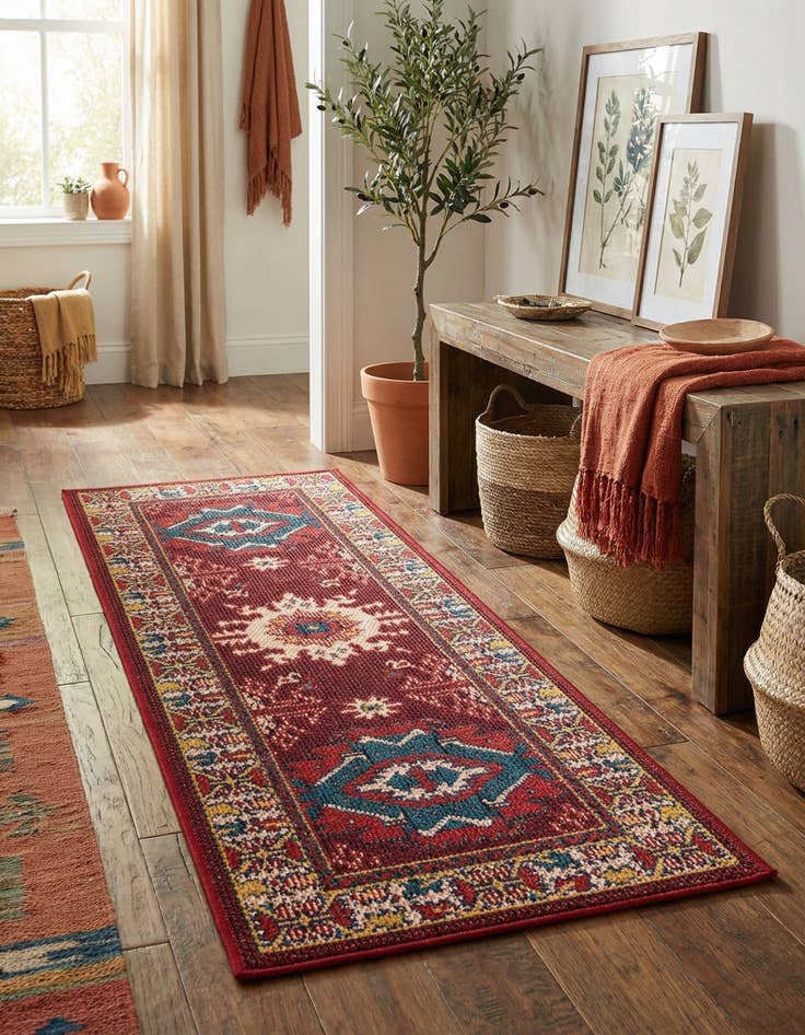 Detail image of  2' x 5'  Washable Baja Indoor / Outdoor Runner Rug