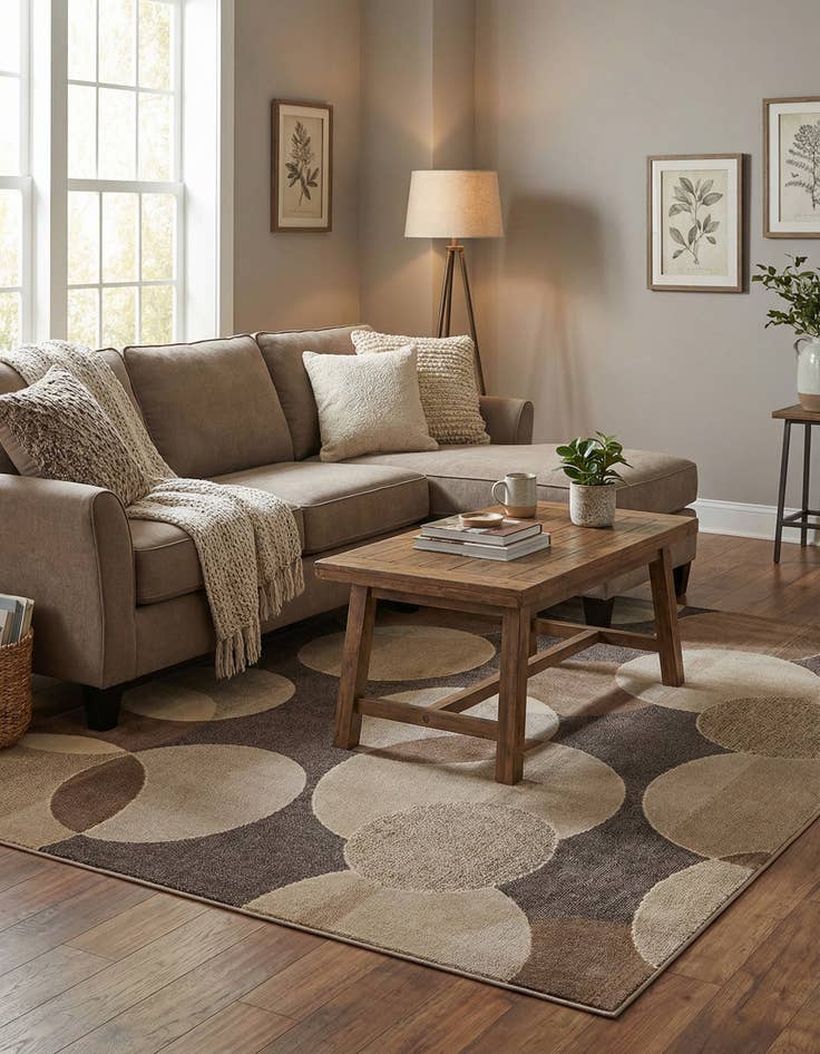 Detail image of 8' x 10'  Washable Spectrum Rug