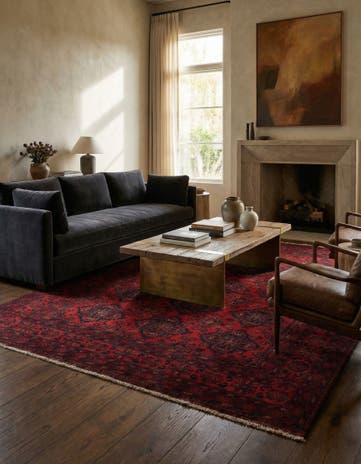 6' 6 x 9' 8 Hand Knotted Khal Mohammadi Wool Rug