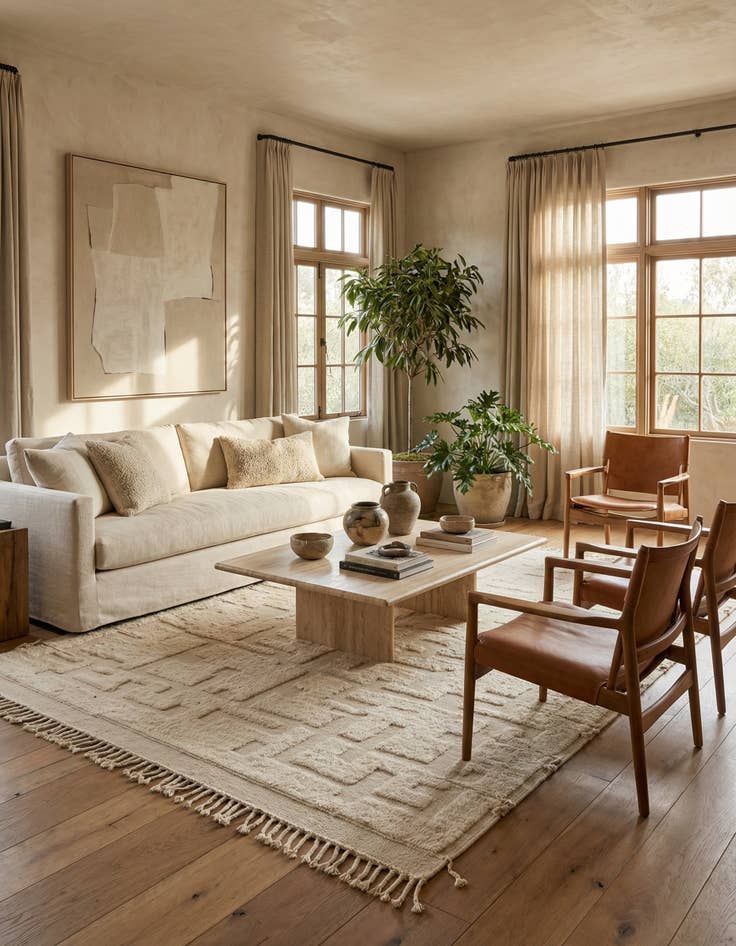 Detail image of 8' 2 x 11' 5  Hand Knotted Moroccan Wool Rug