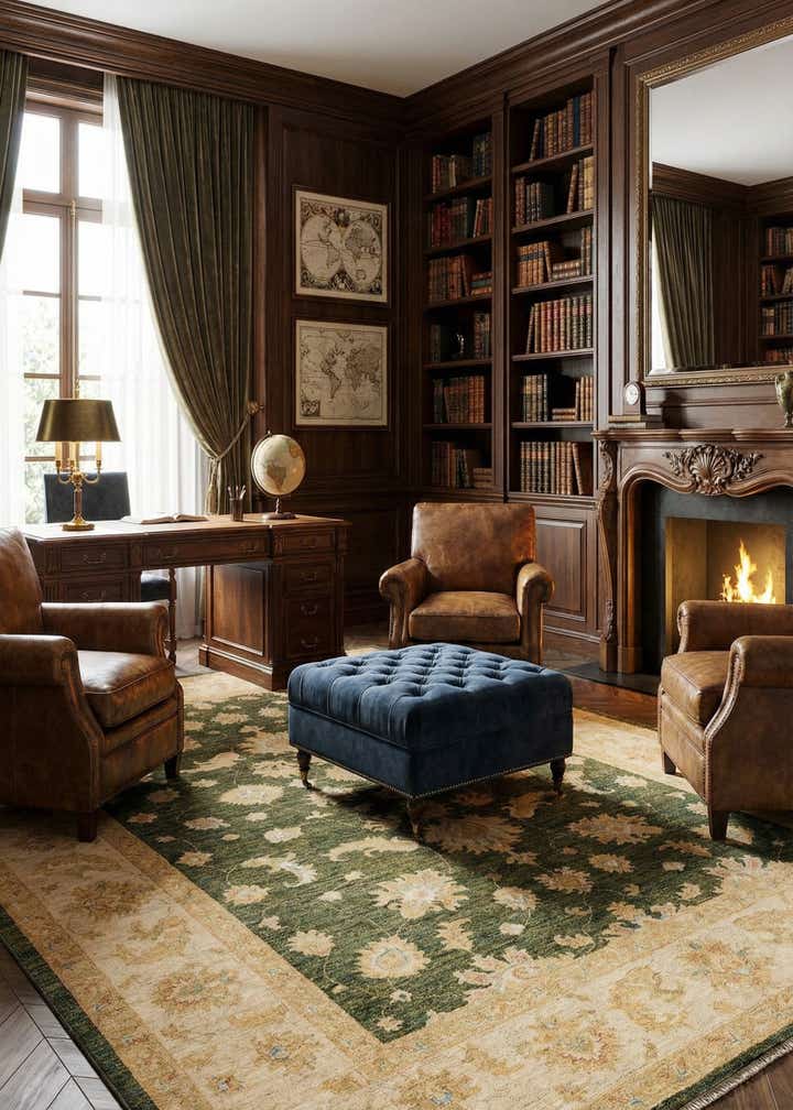 6' 9 x 9' 11 Ziegler Wool Rug