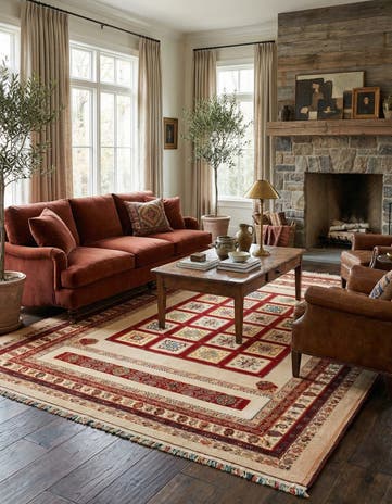 6' 7 x 9' 7 Sumak Kilim Rug
