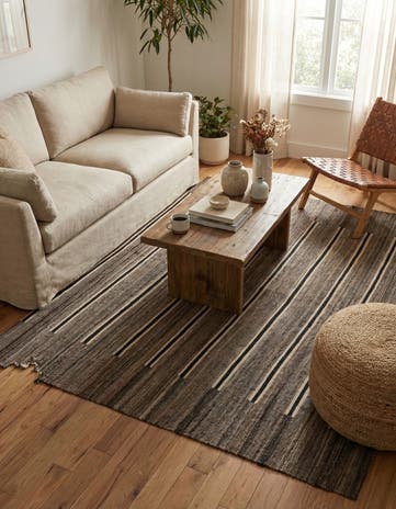 5' 6 x 6' 3 Hand Woven Kilim Modern Wool Rug