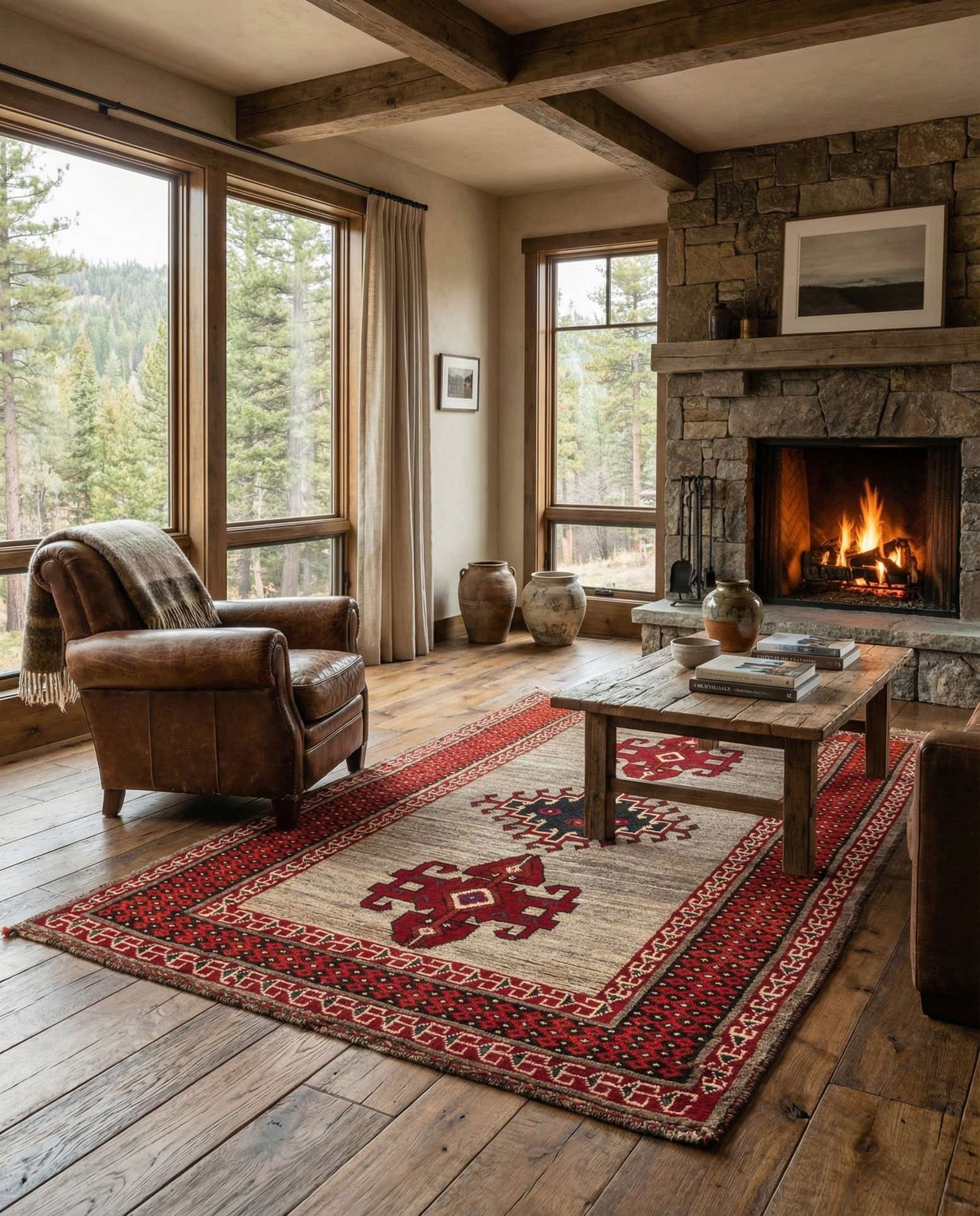 4' x 6' Gabbeh Rug