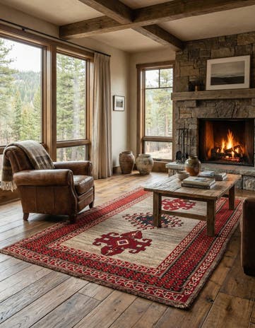 4' x 6' Gabbeh Rug