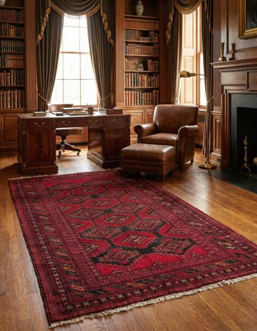 5' 1 x 9' 5 Afghan Rug
