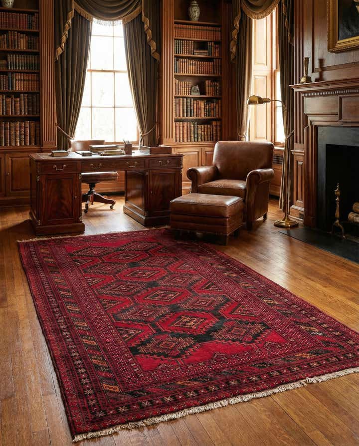 5' 1 x 9' 5 Afghan Rug