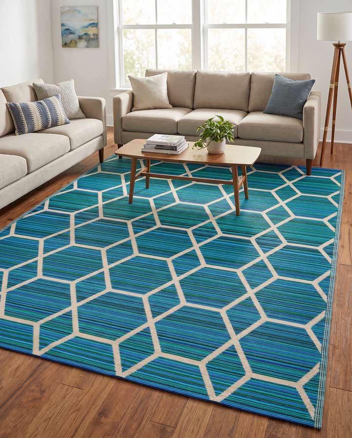 7' 10 x 10' Easy-Clean Vista Breeze Indoor / Outdoor Rug
