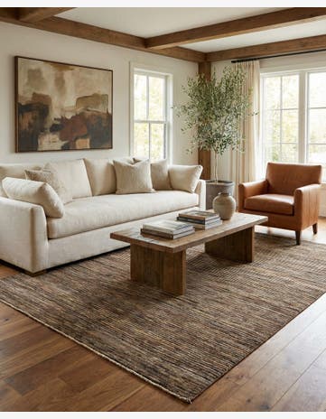 4' 10 x 6' 9 Hand Knotted Modern Ziegler Rug