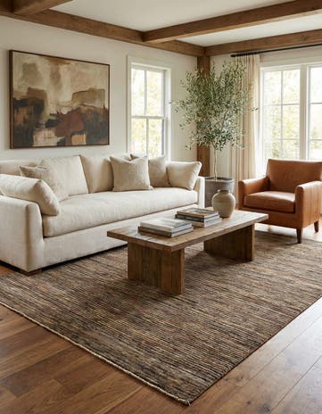 4' 10 x 6' 9 Hand Knotted Modern Ziegler Rug