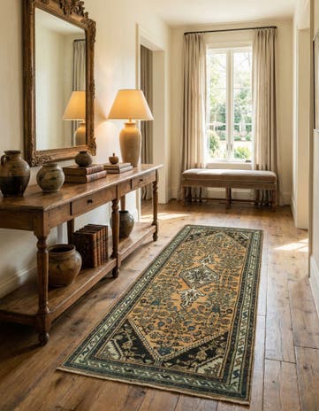 3' 6 x 9' 9 Hand Knotted Ultra Vintage Persian Wool Runner Rug