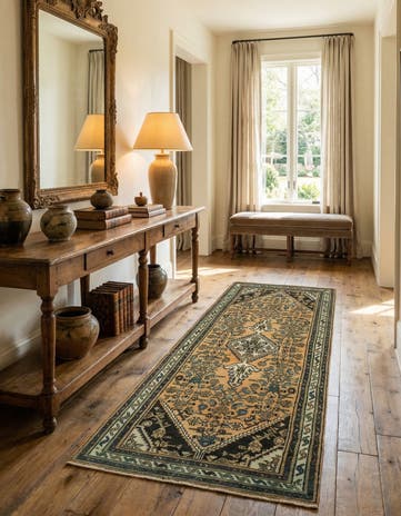 3' 6 x 9' 9 Hand Knotted Ultra Vintage Persian Wool Runner Rug