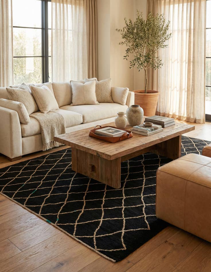 Detail image of 5' 8 x 7' 9  Hand Knotted Darya Wool Rug