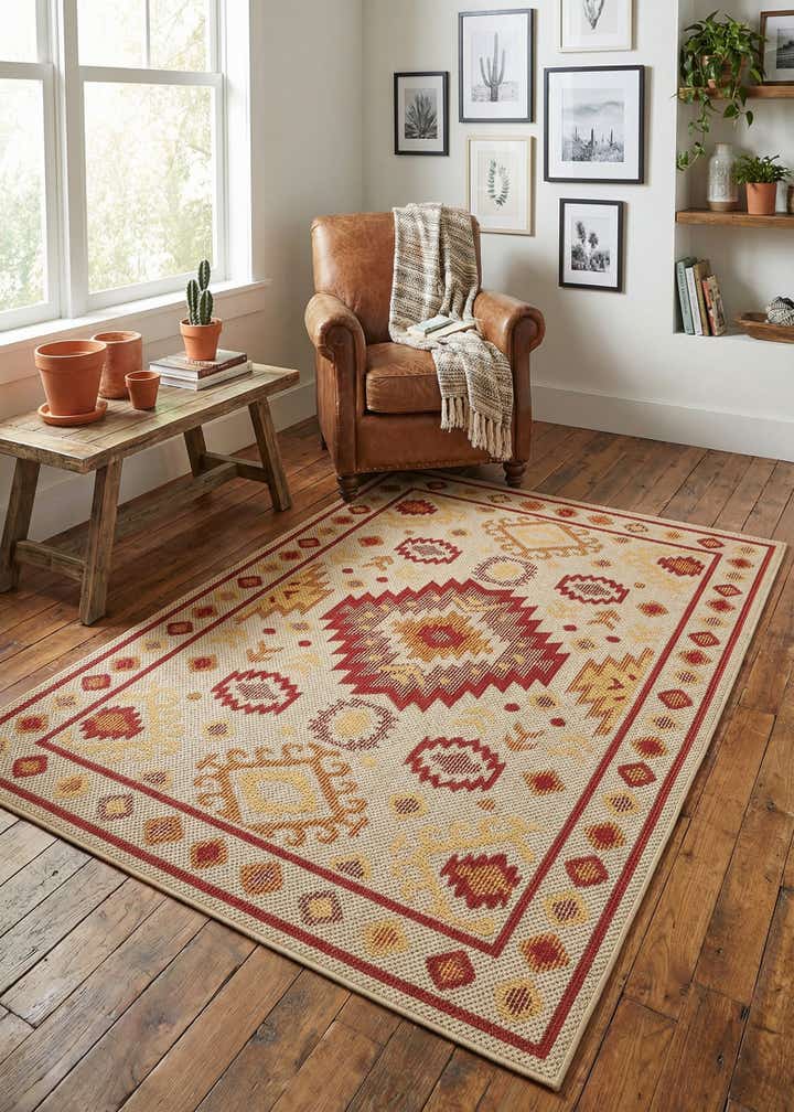 4' x 6' Easy-Clean Baja Indoor / Outdoor Rug