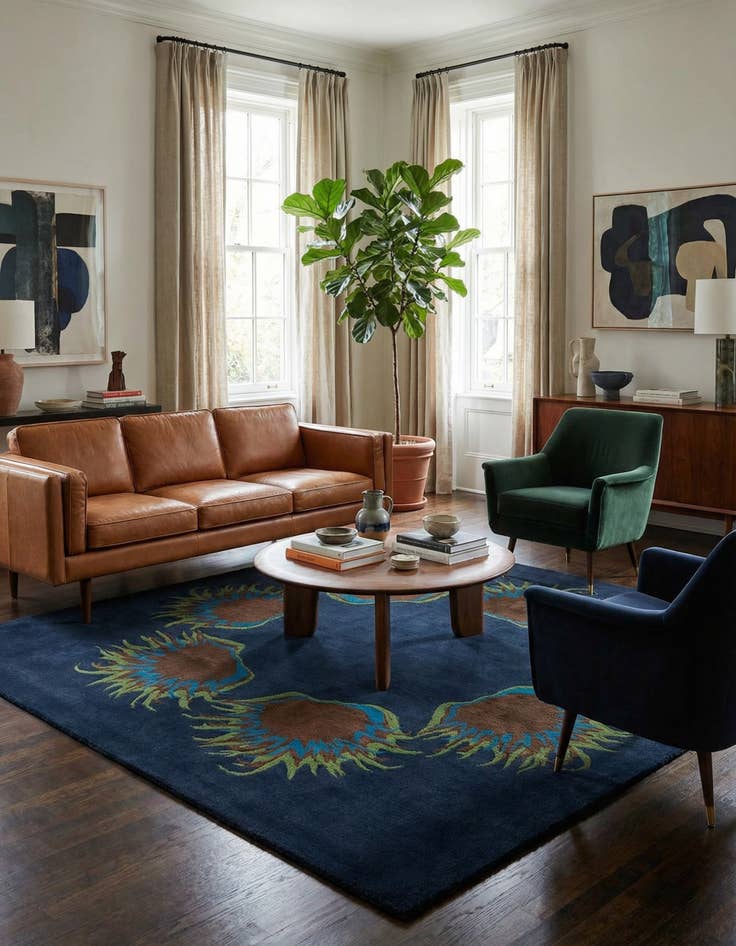 Detail image of 7' 6 x 7' 6 Luna Square Rug