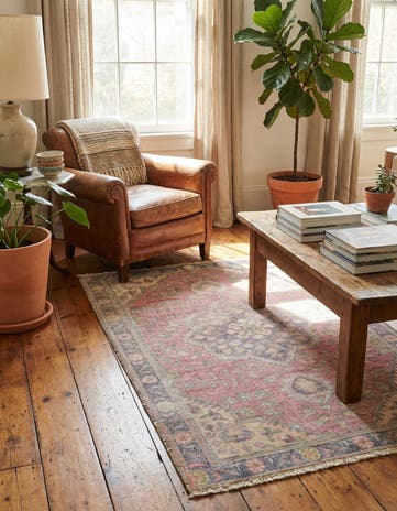 3' 2 x 5' 1 Hand Knotted Ultra Vintage Persian Wool Rug