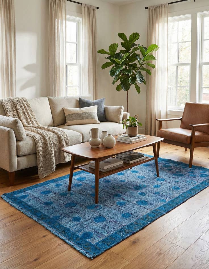 Detail image of  3' 9 x 6' 4  Hand Knotted Darya Wool Rug