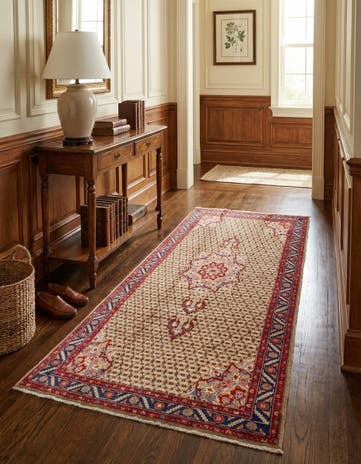 5' x 9' 6 Hand Knotted Songhor Persian Wool Runner Rug