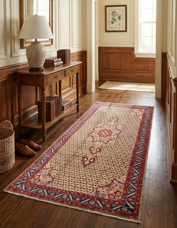 5' x 9' 6 Hand Knotted Songhor Persian Wool Runner Rug