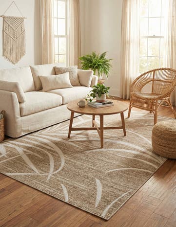 6' x 9' Easy-Clean Botanical Indoor / Outdoor Rug