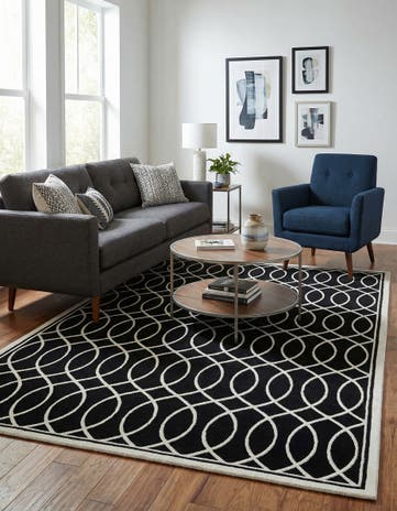Black and White Milano Rug