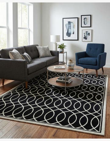 Black and White Milano Rug