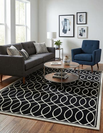 Black and White Milano Rug