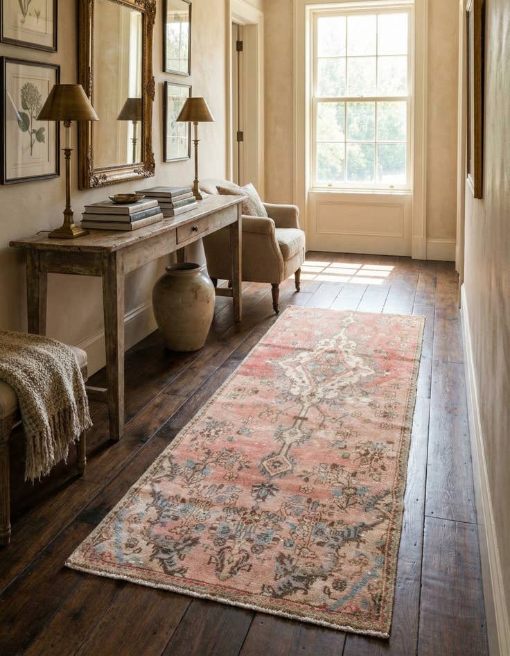 Detail image of 2' 10 x 6' 8  Hand Knotted Ultra Vintage Persian Wool Runner Rug