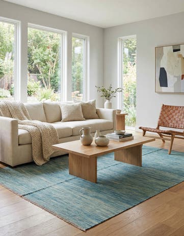 5' x 6' 8 Hand Woven Kilim Modern Wool Rug
