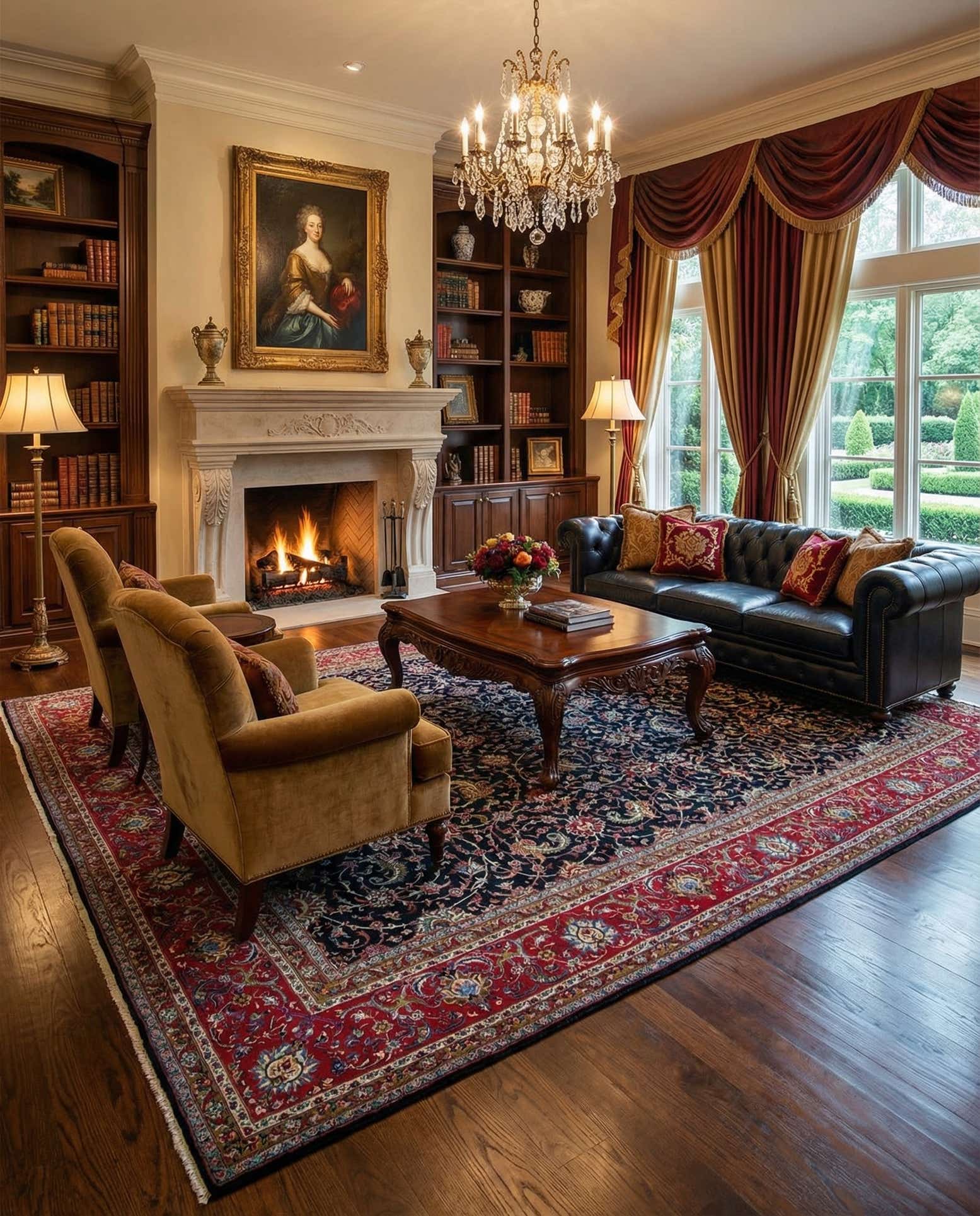 9' 9 x 13' 5 Hand Knotted Kashmir Persian Wool Rug