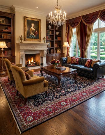 9' 9 x 13' 5 Hand Knotted Kashmir Persian Wool Rug