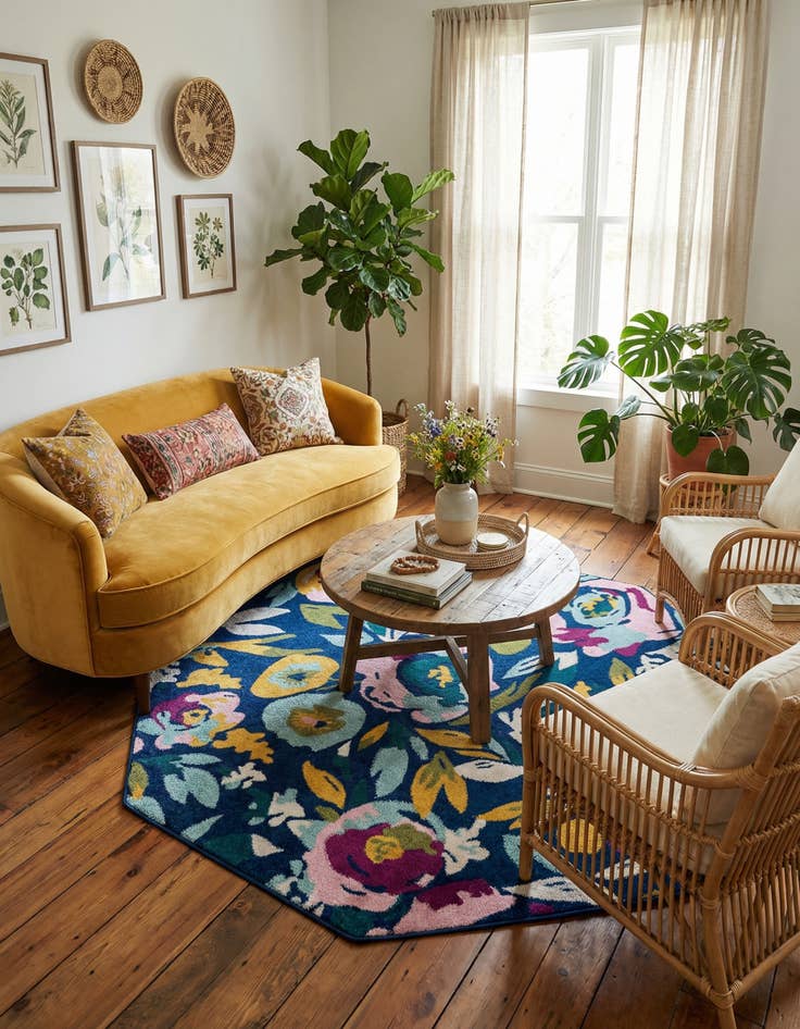 Detail image of 7' x 7' Bloom Octagon Rug