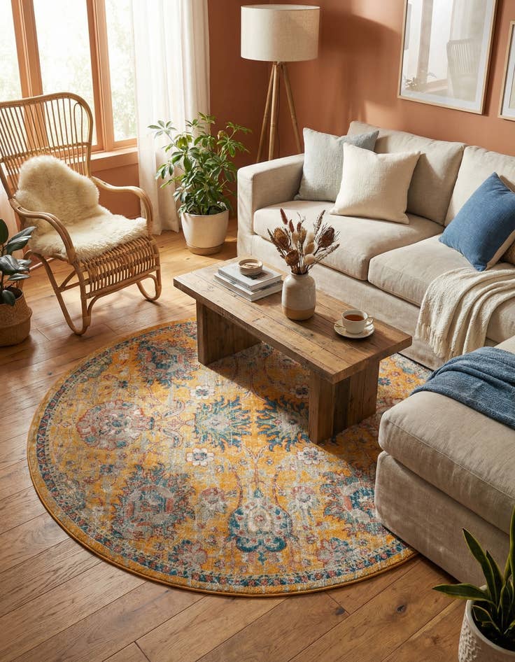 Detail image of 7' x 7' Lola Round Rug