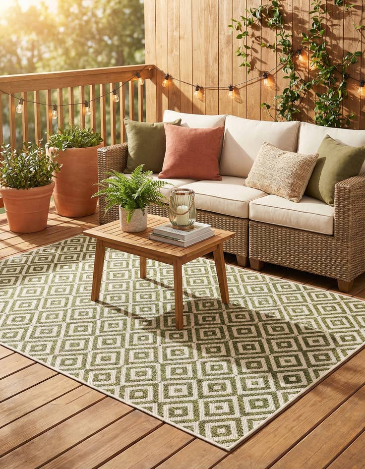 Detail image of 4' x 6' Easy-Clean Jill Zarin Costa Rica Indoor / Outdoor Rug