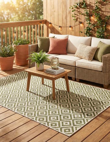 4' x 6' Easy-Clean Jill Zarin Costa Rica Indoor / Outdoor Rug