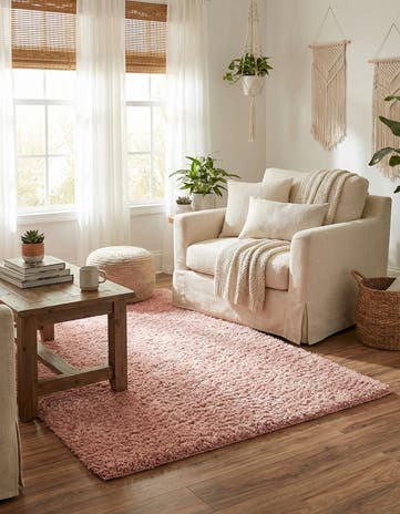 Pomegranate Red Jill Zarin Shaggy Chic Rug